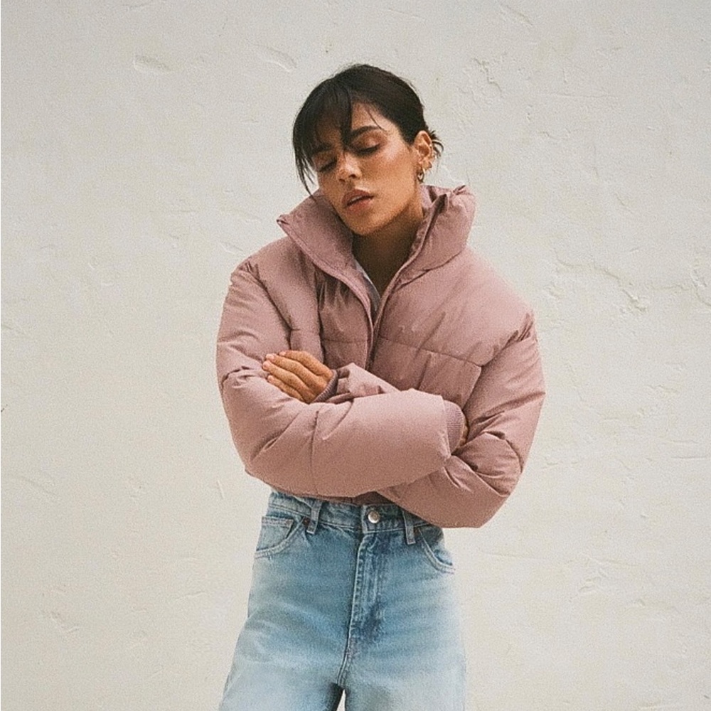 Zara Cropped Puffer Jacket S